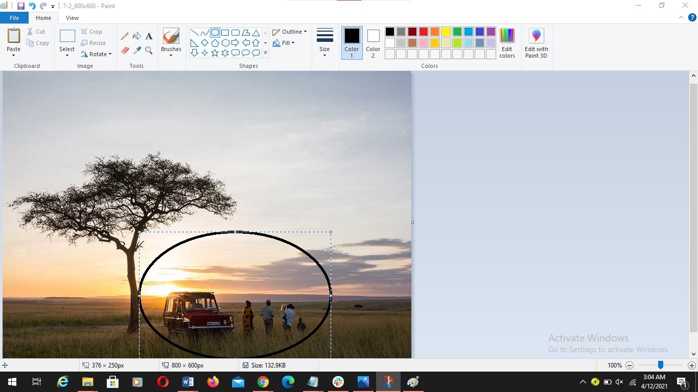 Step by Step Tutorial on How to Crop a Circle in Paint