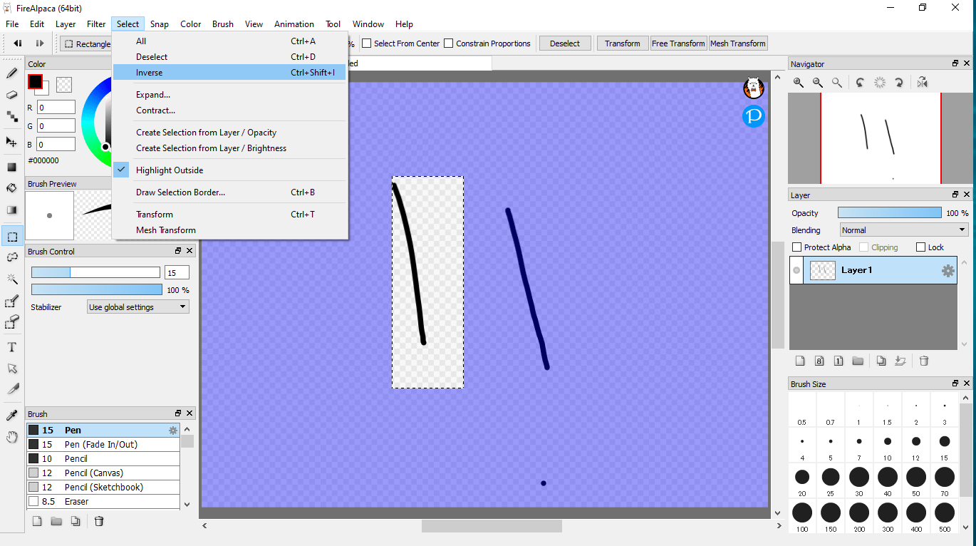 How To Invert Colors in FireAlpaca