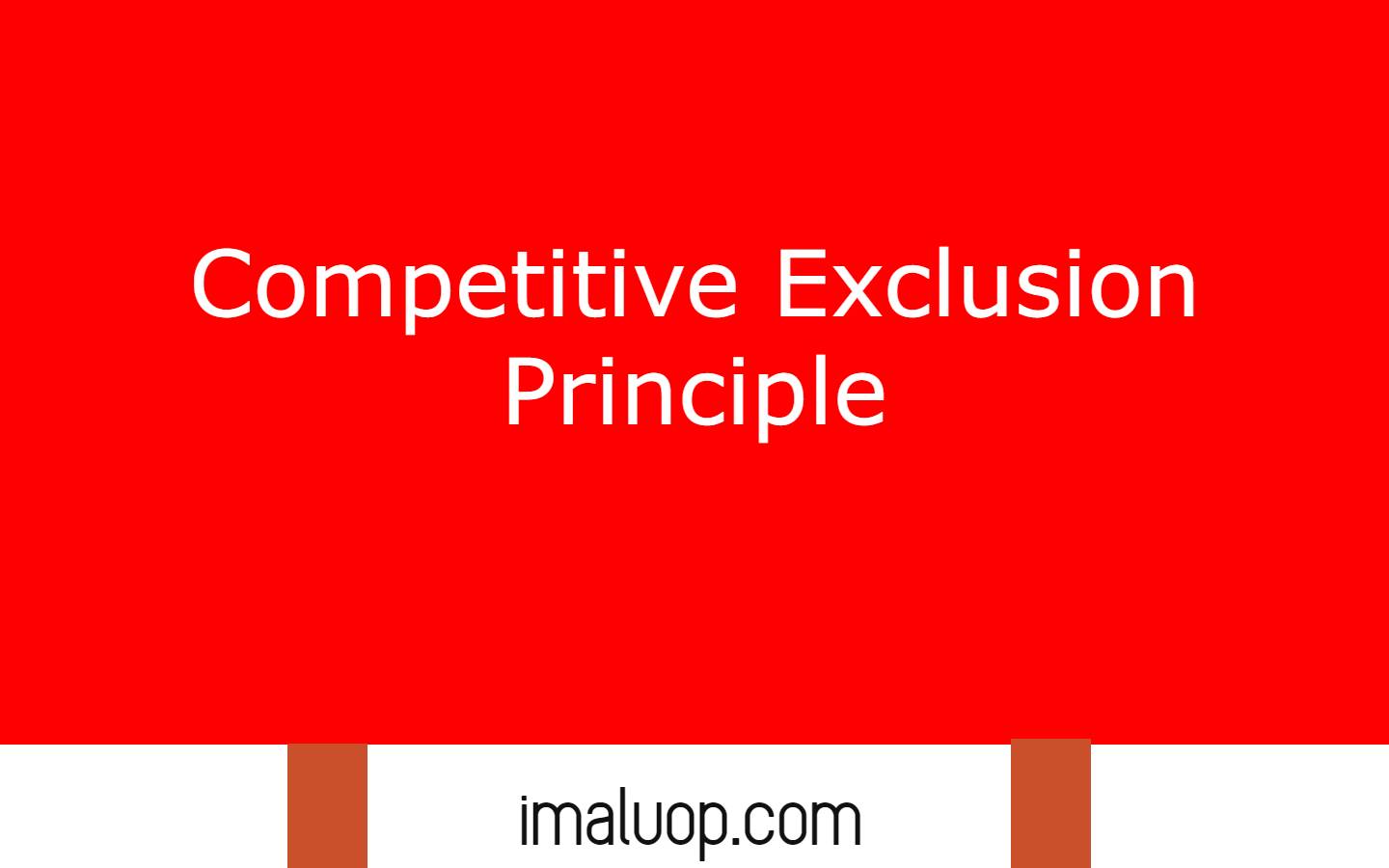 Competitive Exclusion Principle Imaluop IMALUOP
