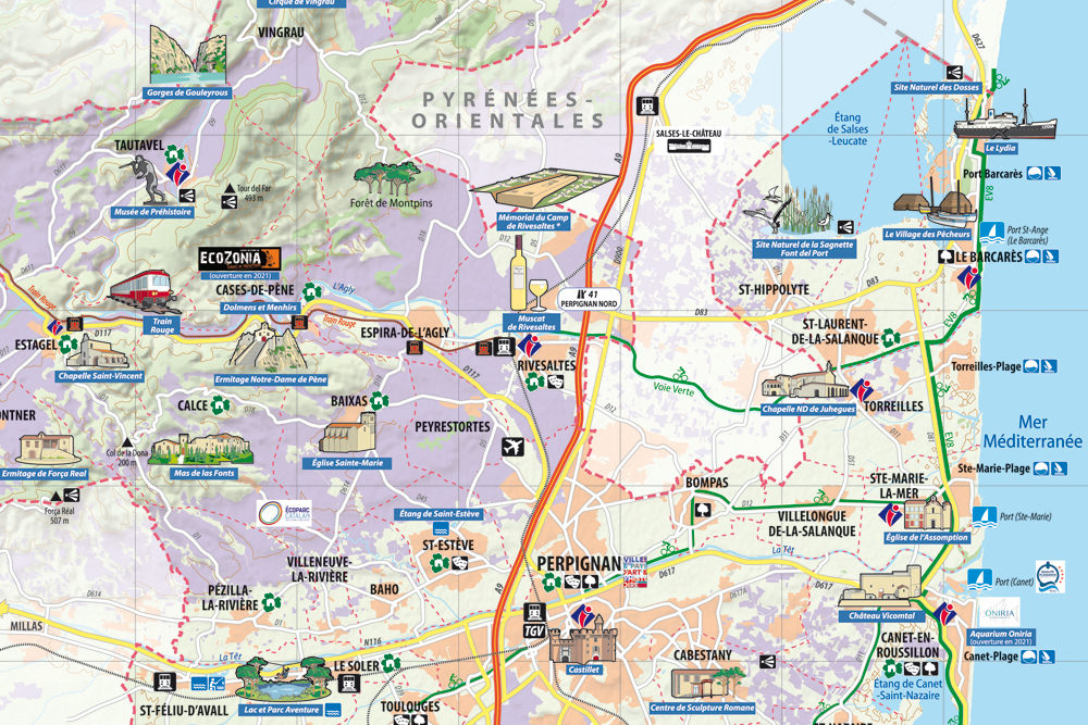 Pain Points Perpignan carte géographique » Voyage Carte Plan