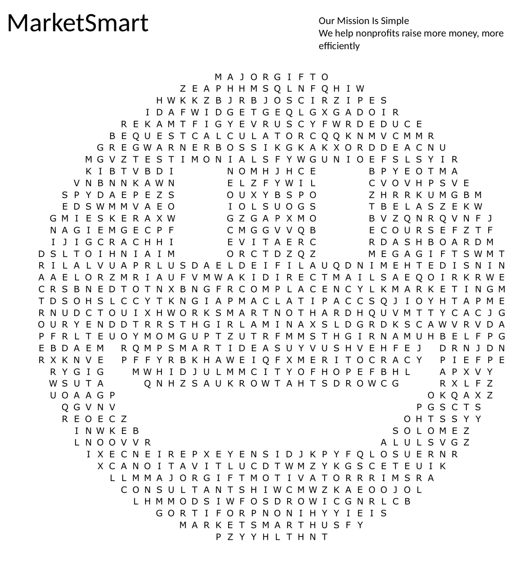 Have some fun with MarketSmart’s word search! MarketSmart
