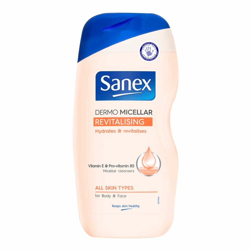 Sanex Micellar Revitalising Face and Body Shower Gel 500ml ImaxUK