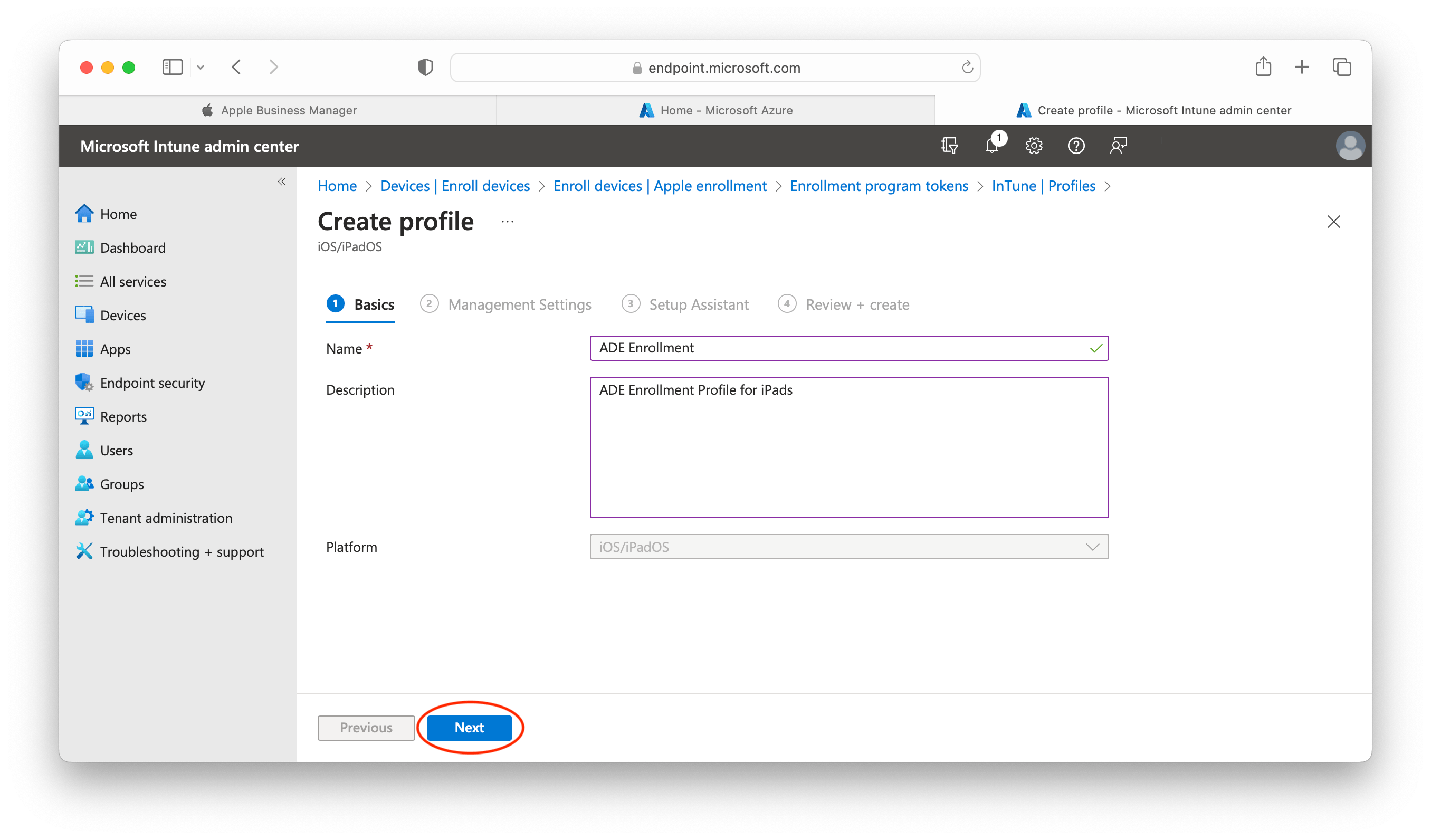 Use Intune MDM with iOS devices registered in ABM/ASM for Automated