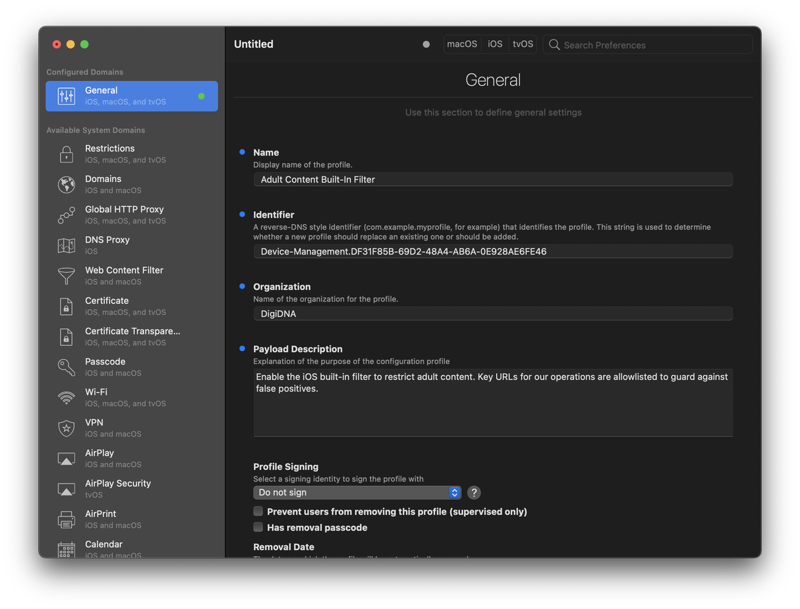 Create and Upload a Custom Profile to Jamf Now