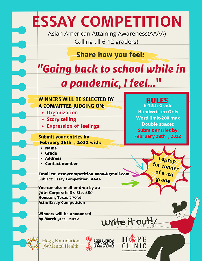 Essay competition winners receive a free laptop! International