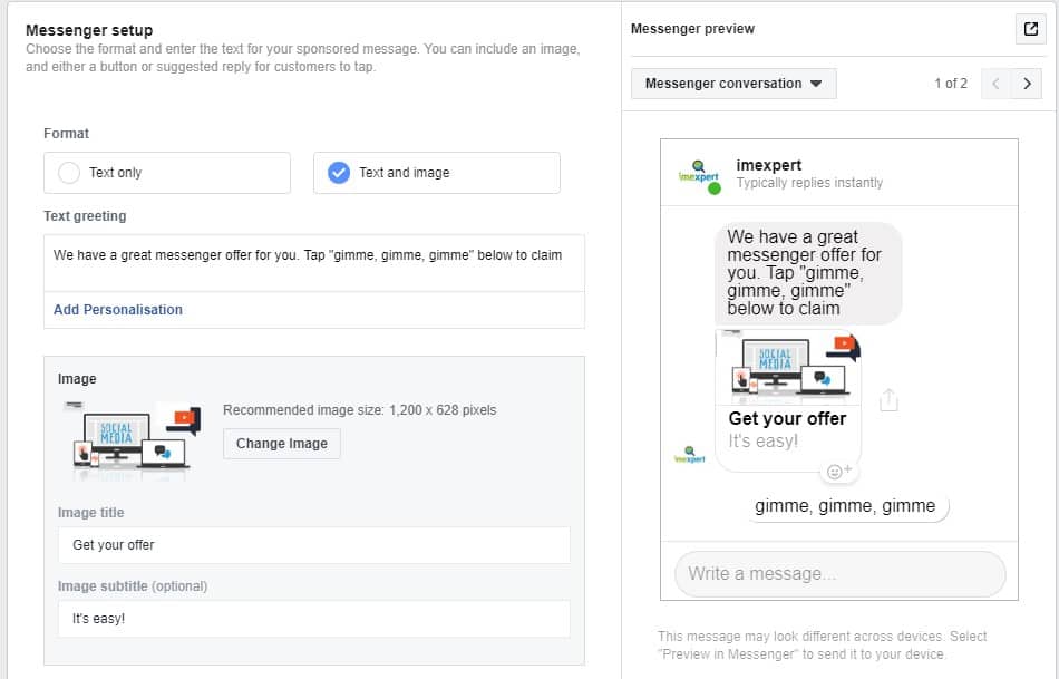 Sponsored Facebook message Your stepbystep guide
