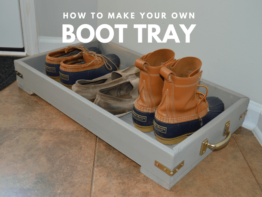 DoItYourself Wood Boot Tray I'm Fixin' To
