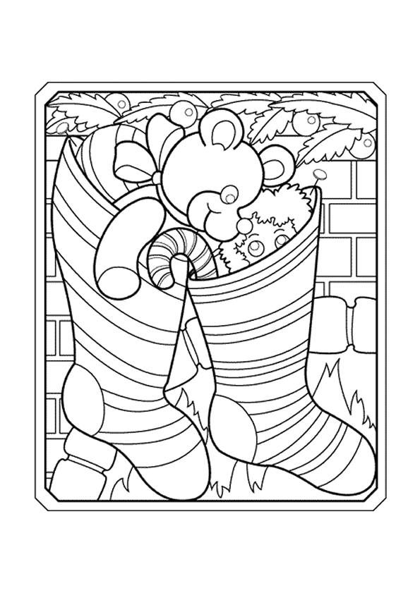 Coloriage 2 bottes noel sur