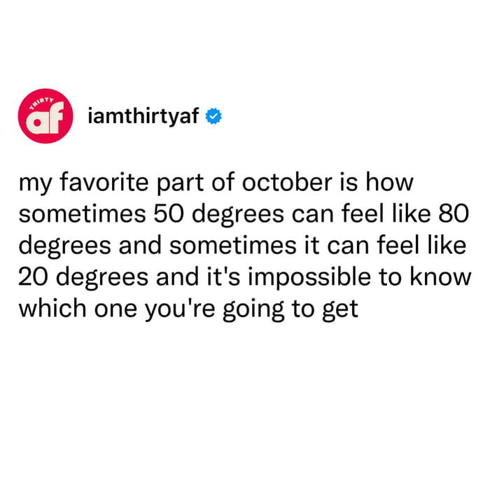 Dressing for october is basically playing russian roulette with my wardrobe