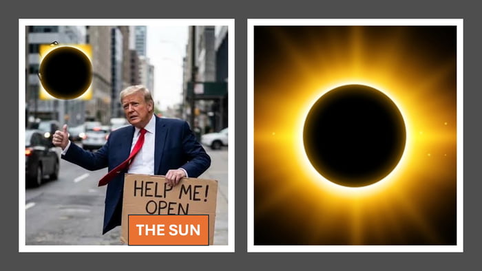 Trump controls the eclipse strait.