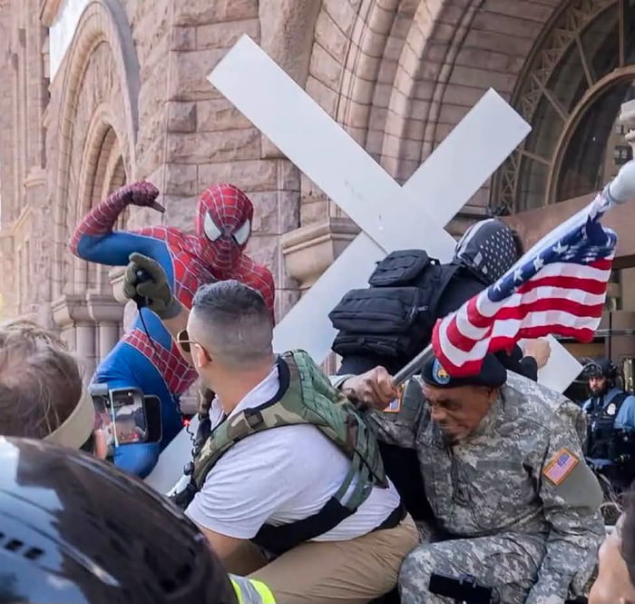 You know you're f**k when even Spiderman is fighting you.