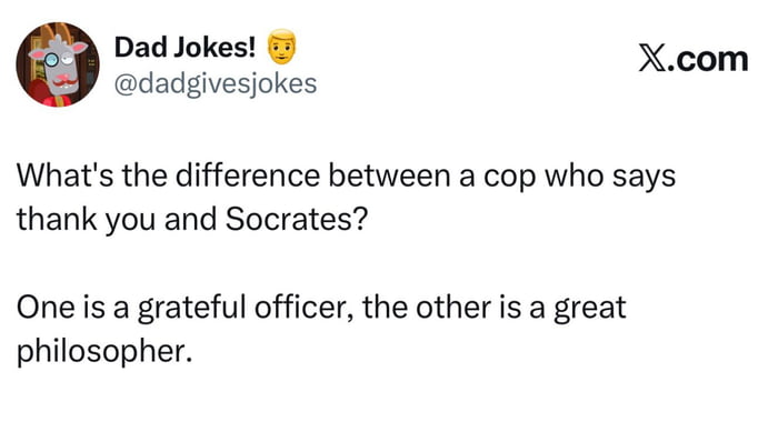 Classic groan inducing wordplay