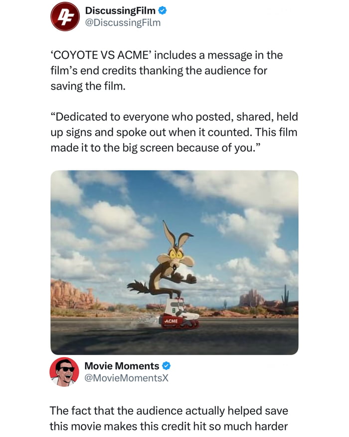 Fans really pulled a miracle for the coyote