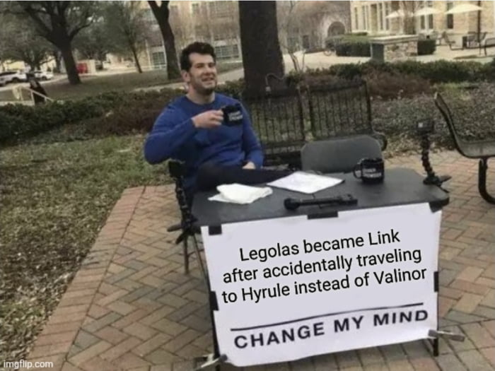 Legolas put down his bow, learned swordsmanship, dressed in green, and started calling himself Link