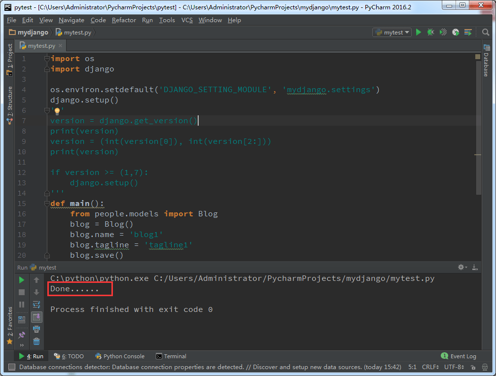 PyCharmä¸­è¿è¡Œdjangoç¨‹åº_python_æ¬§ç¨‹éƒ¨è½CSDNåšå®¢