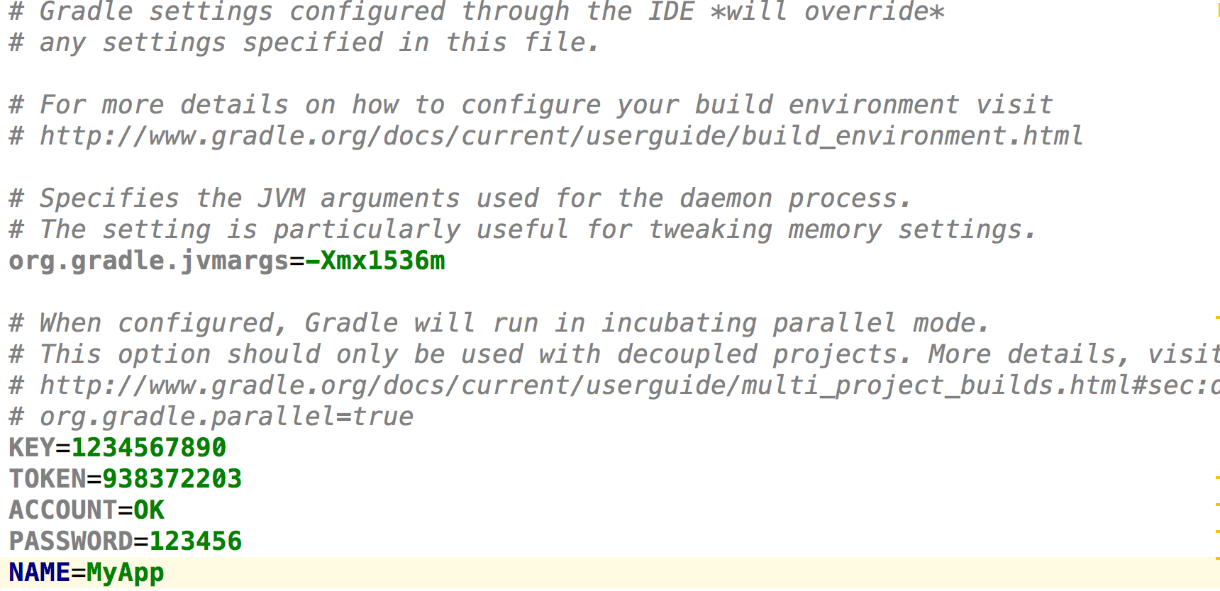 android studio 中使用gradle.properties 程式人生