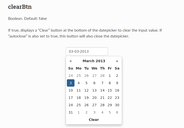 bootstrapdatetimepicker add clear button Programmer Sought
