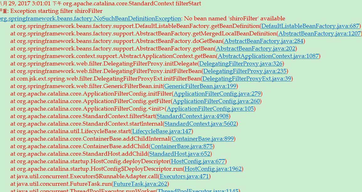 org.springframework.beans.factory.NoSuchBeanDefinitionException No