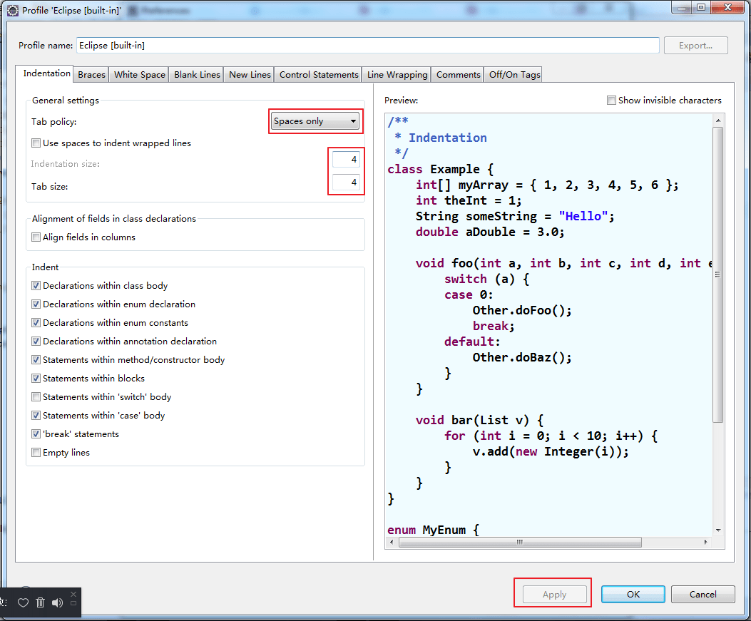 eclipse sets tab to 4 spaces Programmer Sought