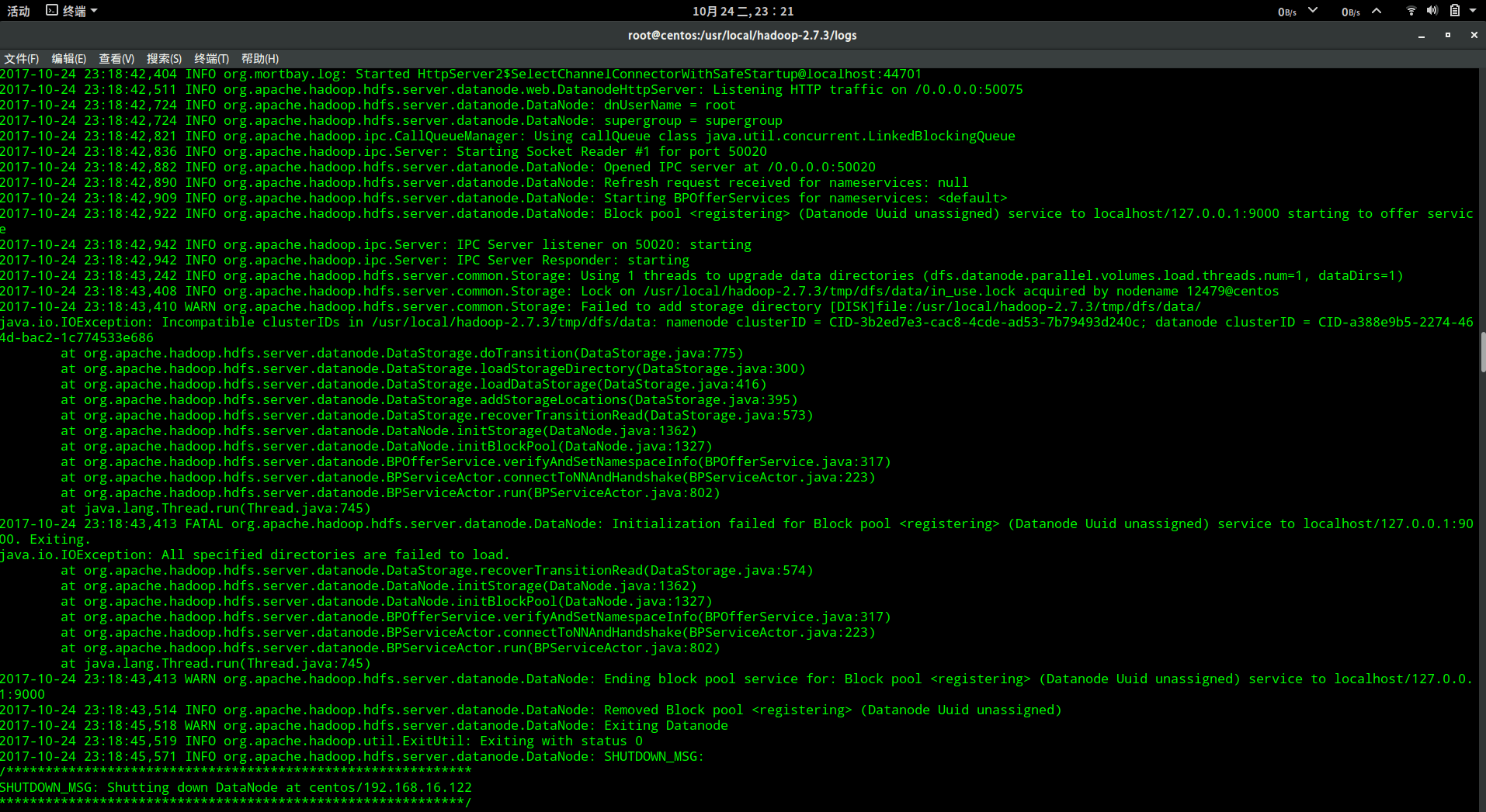 [Hadoop] MapReduce reported an error failed on connection exception