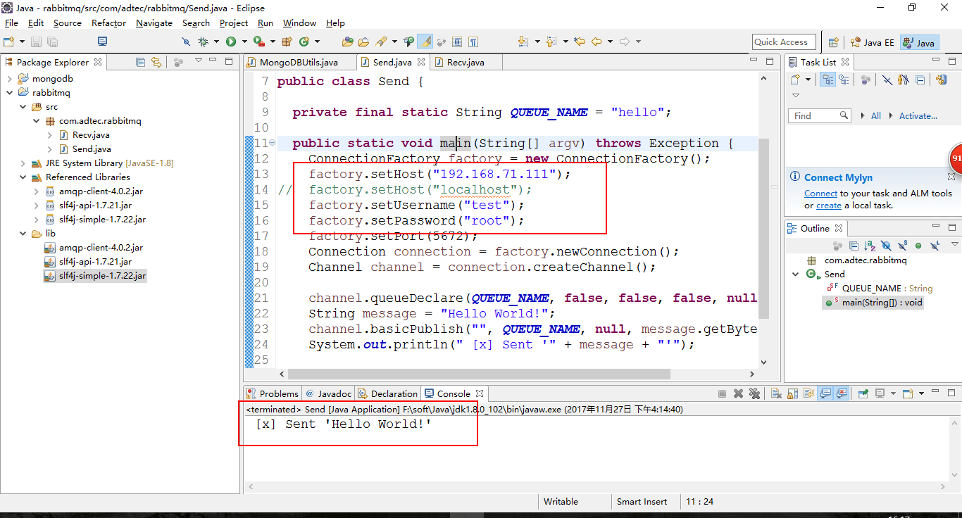 com.rabbitmq.client.AuthenticationFailureException ACCESS
