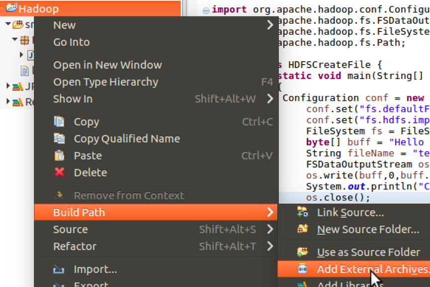 linux下hadoop eclipse log4j报错WARN Please initialize the log4j system