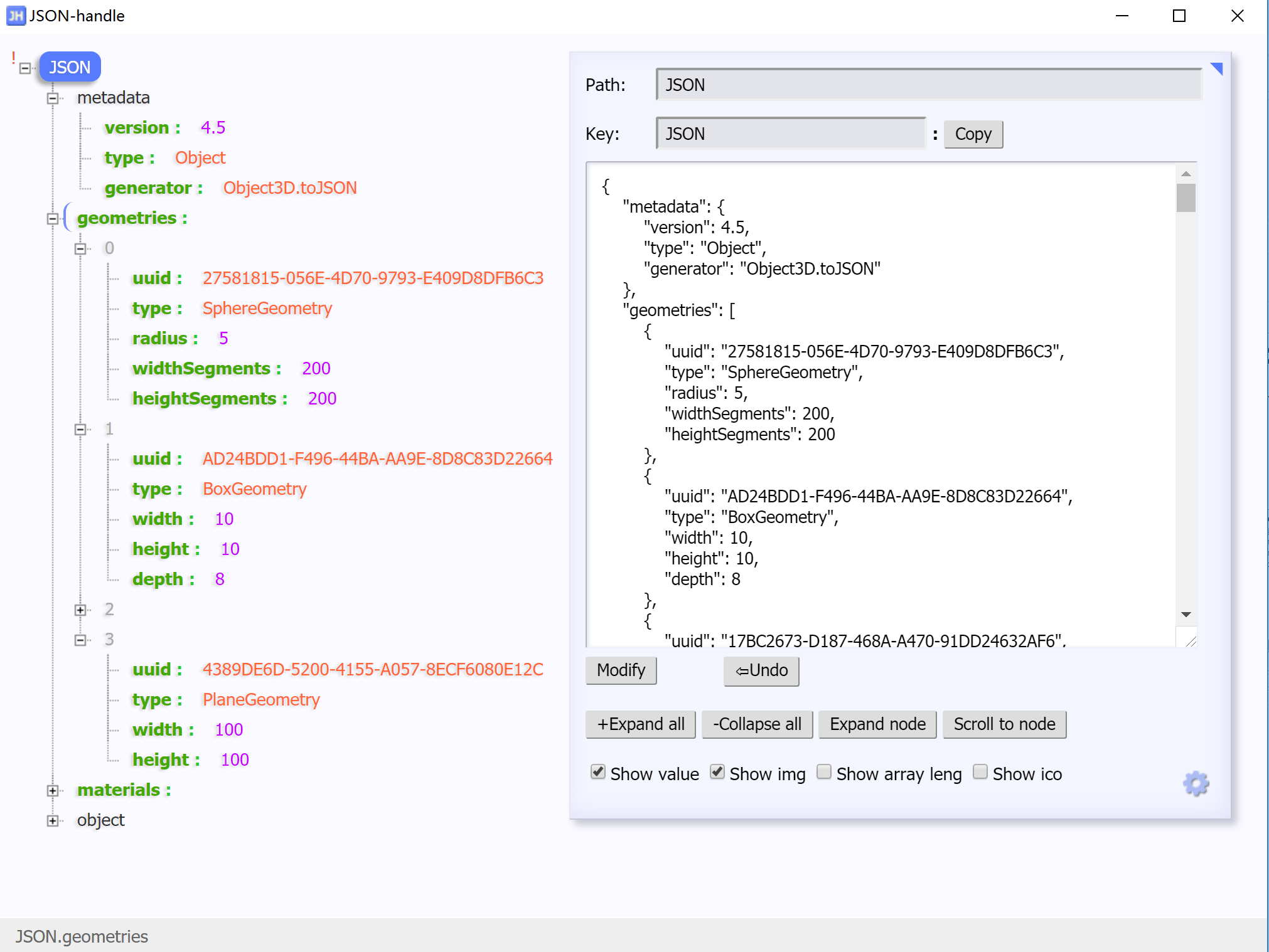 gl learning log (5) Three.js uses JSON format to save and load the