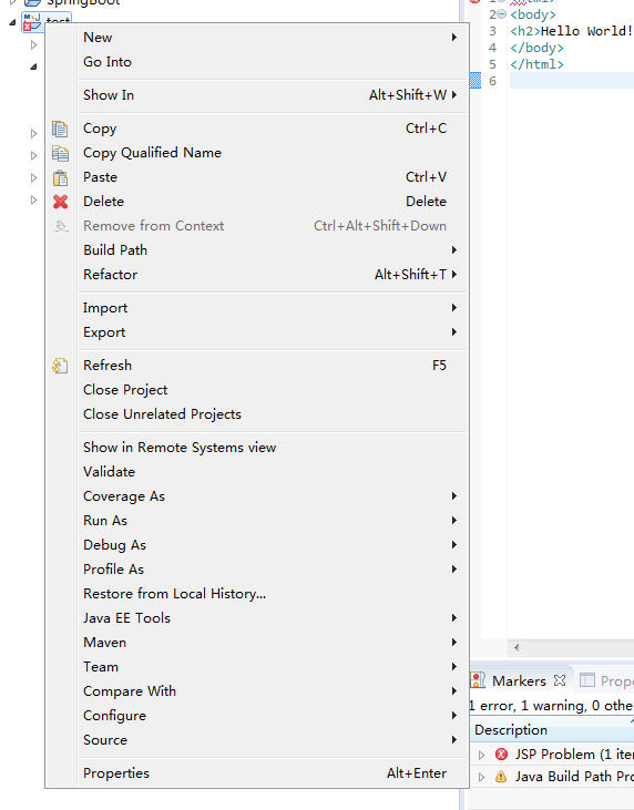 No JAVA resource folder under the new Eclipse Maven webapp project src / main / resources