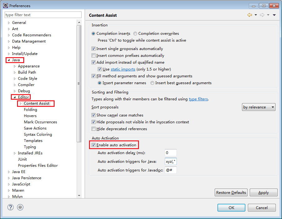eclipse代码自动提示设置_eclipse怎么自定义提示功能CSDN博客