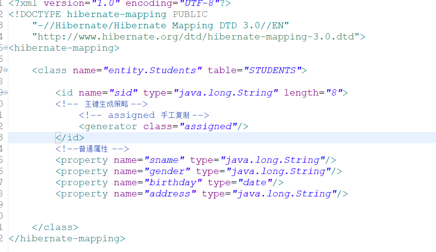 org.hibernate.MappingException Could not determine type for java.long