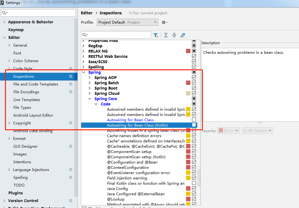 intellij Idea报错Could not autowire. No beans of...checks autowiring