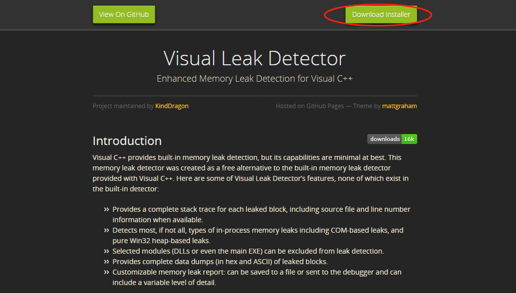VS2019 memory leak detection tool VLD (Visual Leak Detector