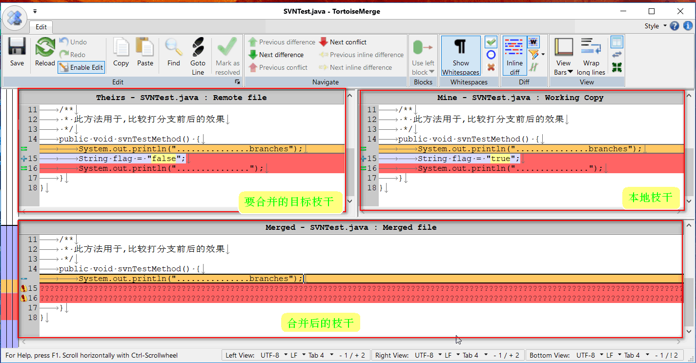 TortoiseSVN branching, merging branches, switching branches
