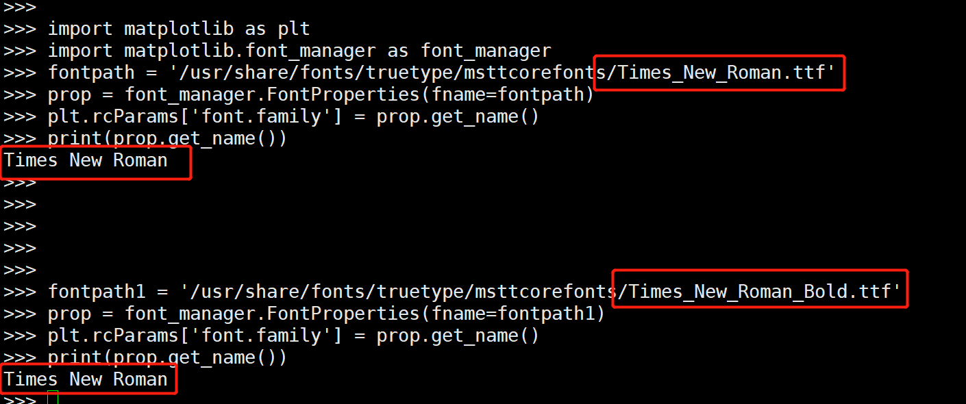 Ubuntu Linux，及Python matplot，安装Times New Roman字体，让图标签可以用