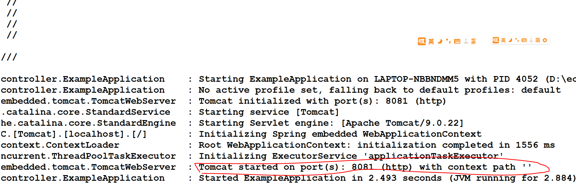 Unable to start web server; nested exception is java.lang