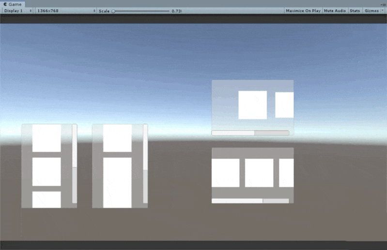 Unity——Scroll View 滑动居中、居中的放大、其他的缩小（支持横竖Scroll View）_unity 滚动视图在中间的元素放大
