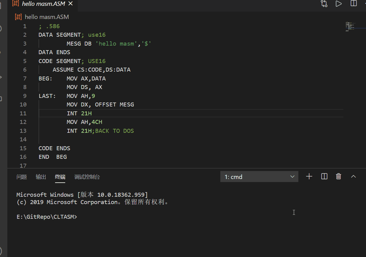 Use VSCode to learn assembly language Programmer Sought
