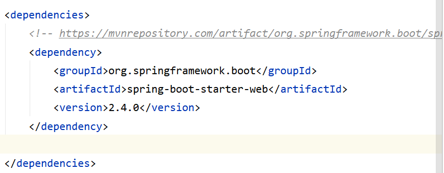 Cannot resolve org.springframework.bootspring‐boot‐starter‐webunknown