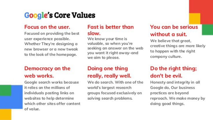 Amazon‘s 14 Leadership Principles and Google‘s Core Values_Tech in