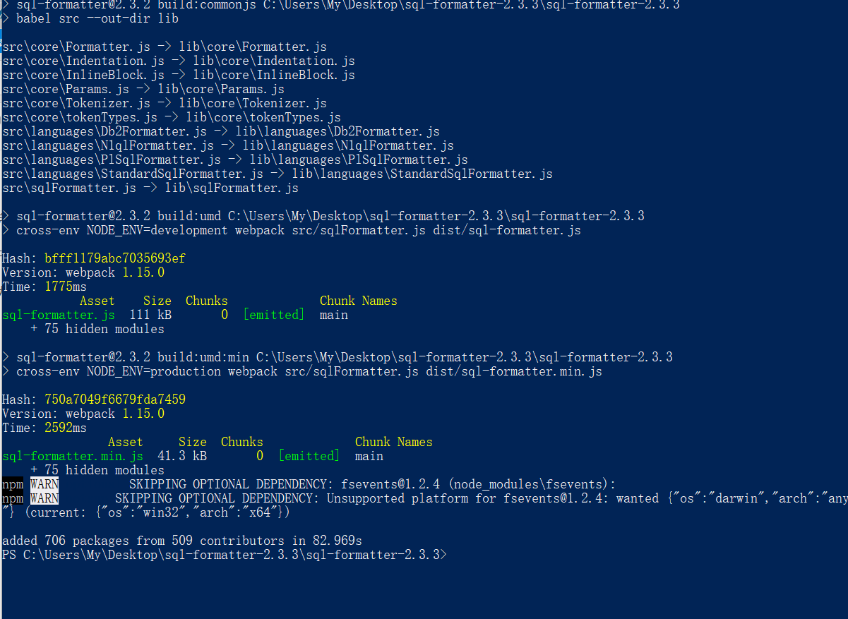 sqlformatter库打包js说明，SQL语句格式化显示。_胡邦茂的博客程序员ITS401_js sql