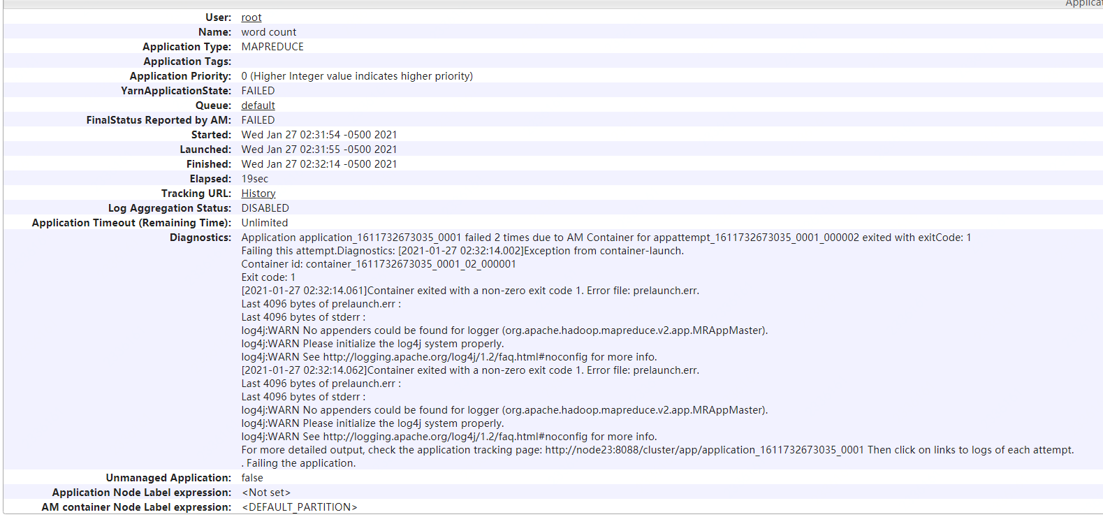 执行hadoop3.3.0 wc 报错Container exited with a nonzero exit code 1. Error file prelaunch.err._top