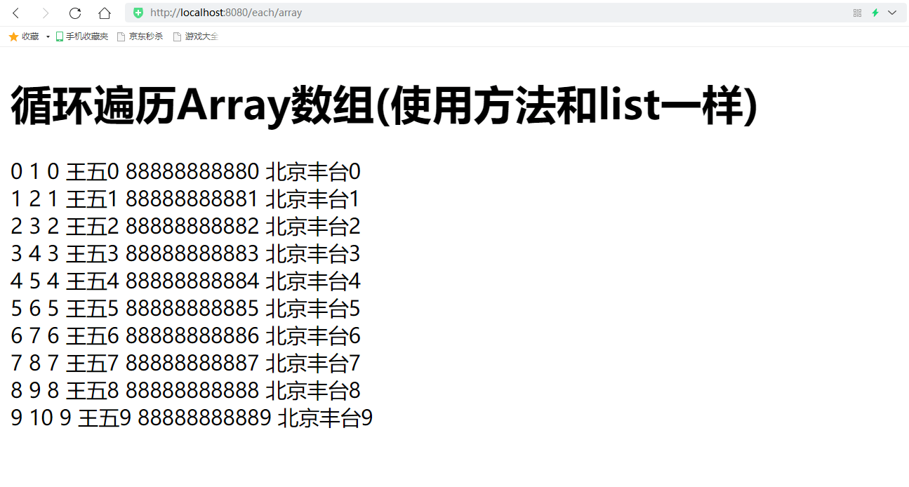 SpringBoot——Thymeleaf常见属性使用theach遍历数组、List、Map_前端map theach遍历CSDN博客