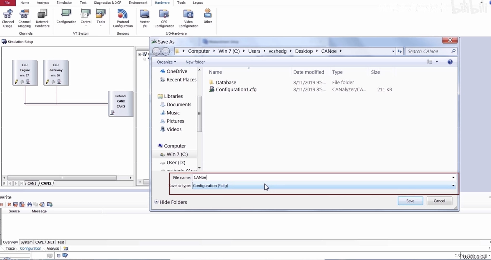 CANoe基础教程01：新建工程及通道配置_canoe配置两个can通道CSDN博客
