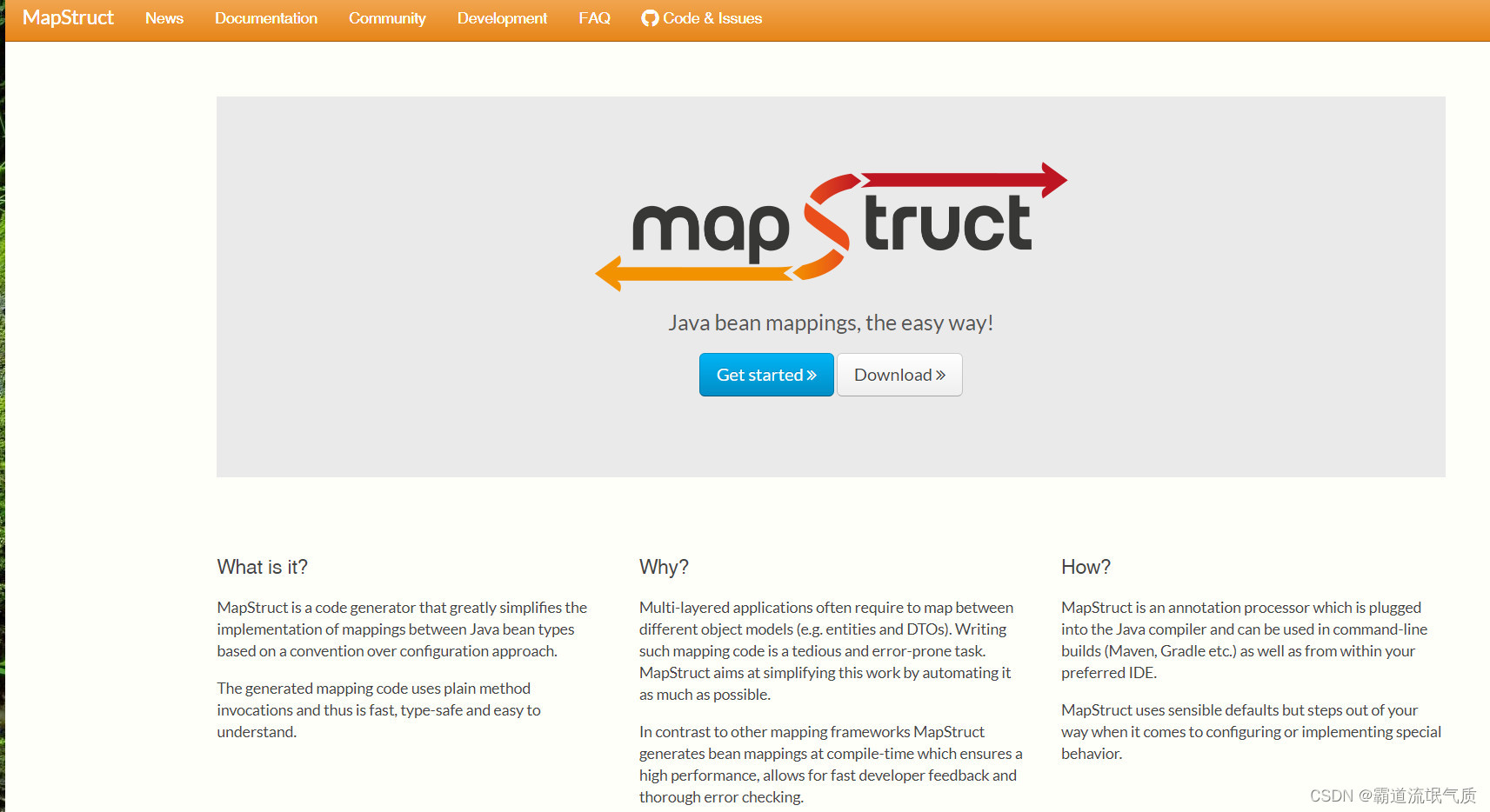 Java中使用MapStruct实现对象转换/实体属性赋值/Bean属性映射，避免大量setter和getter_数据表转为bean mapstructCSDN博客