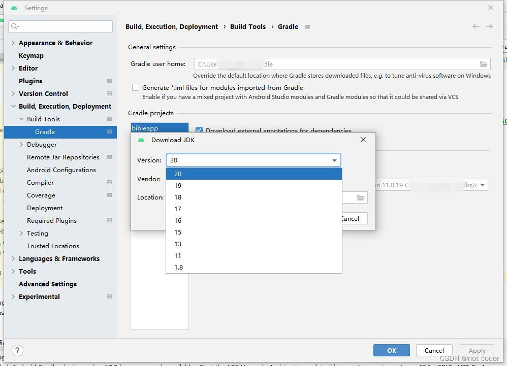 Unsupported Java. Your build is currently configured to use Java 17.0.6