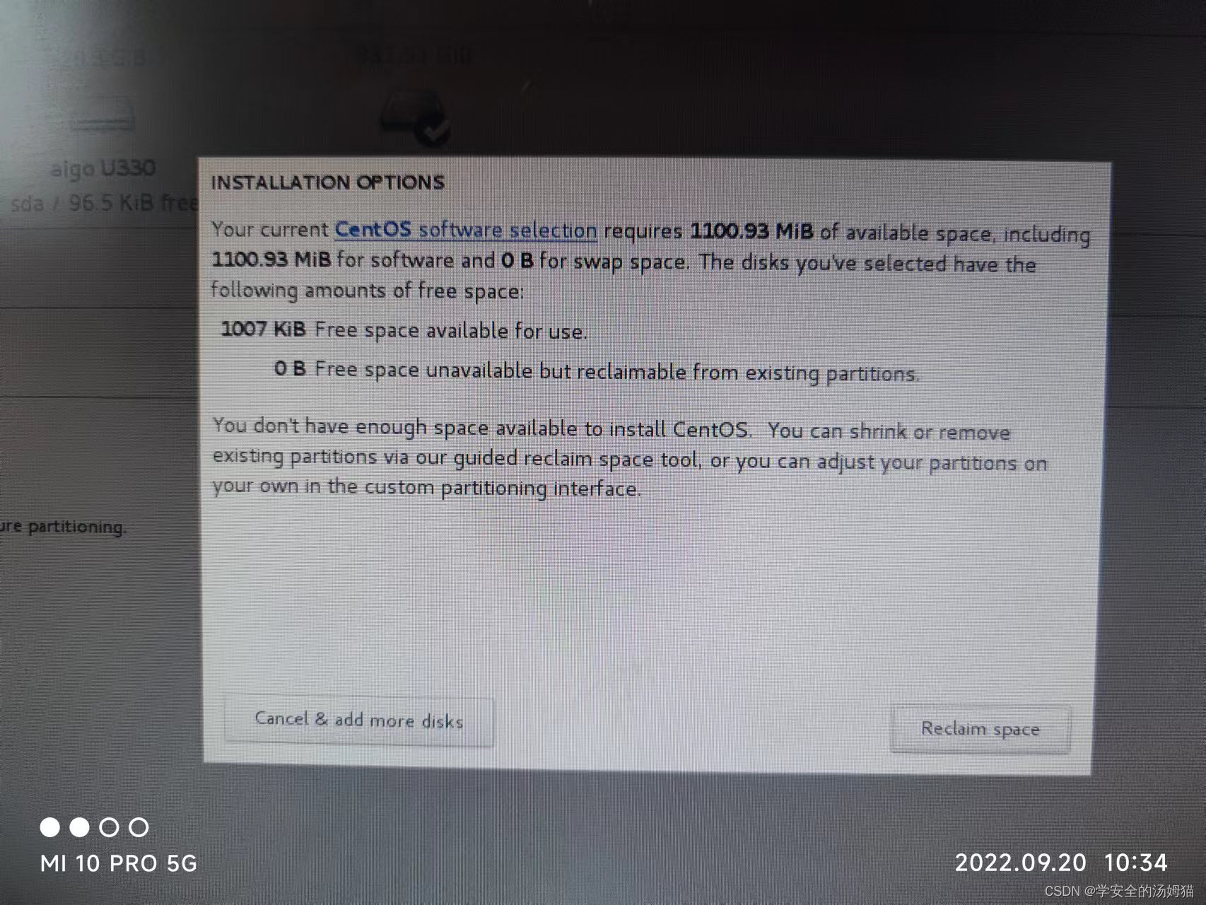 记两次U盘安装linux的报错——/dev/root does not exist和磁盘空间缺失_dev root does notCSDN博客