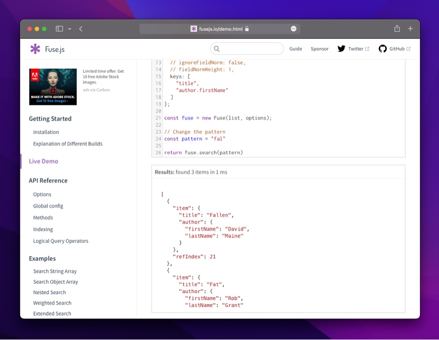 Fuse.js 免费开源、小巧无依赖的模糊搜索 JavaScript 工具库CSDN博客