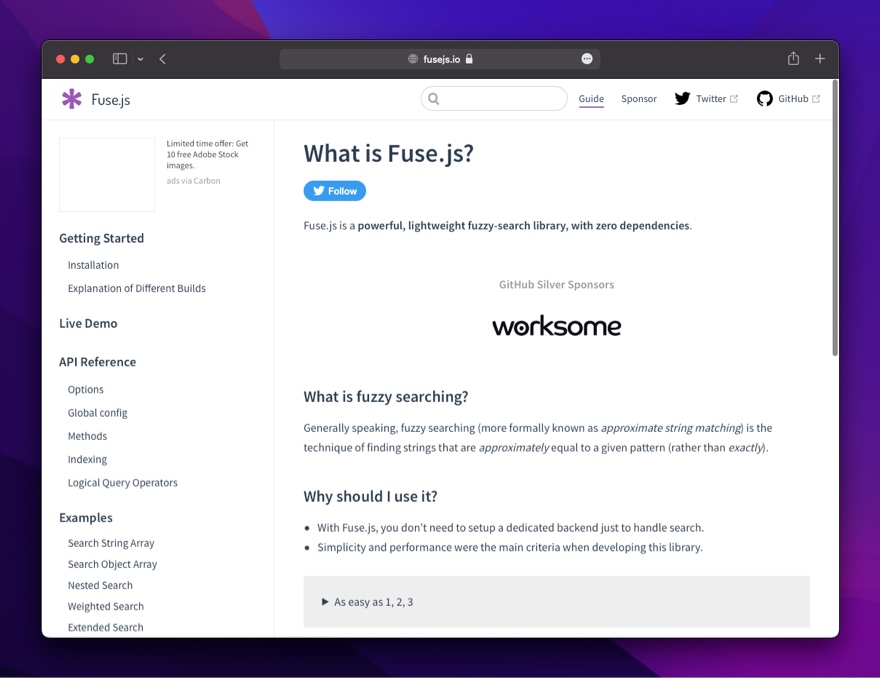 Fuse.js 免费开源、小巧无依赖的模糊搜索 JavaScript 工具库CSDN博客