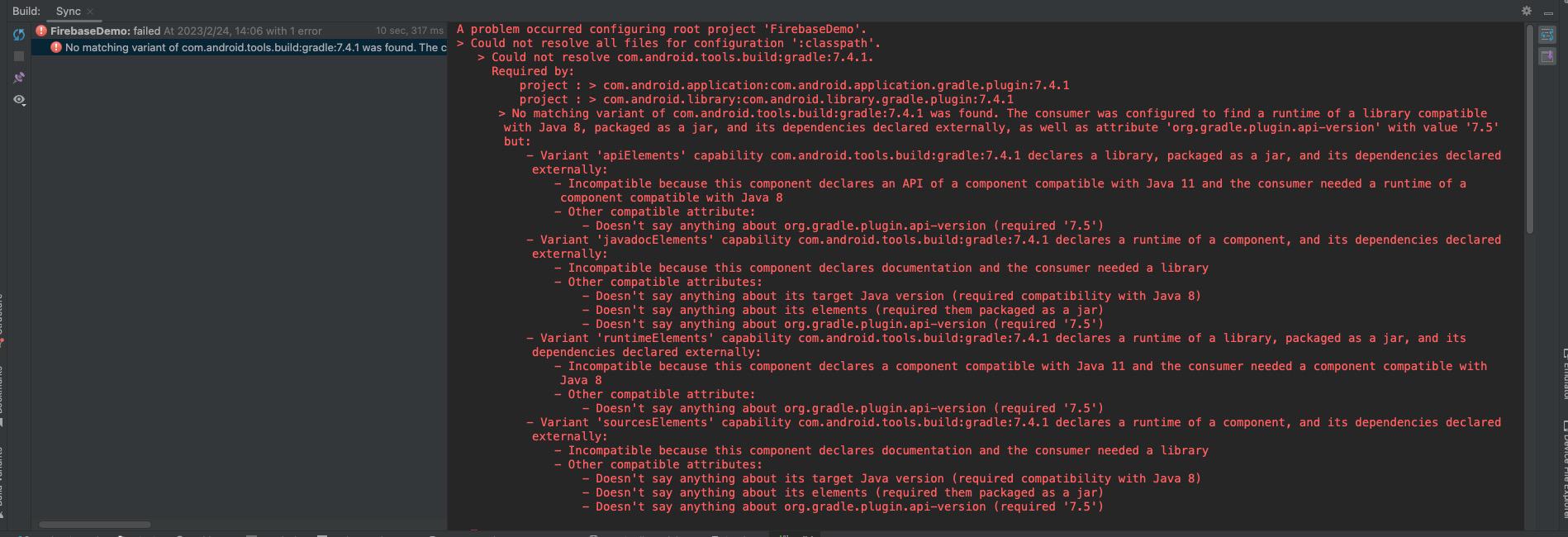解决Build failedCould not resolve com.android.tools.buildgradleXXX