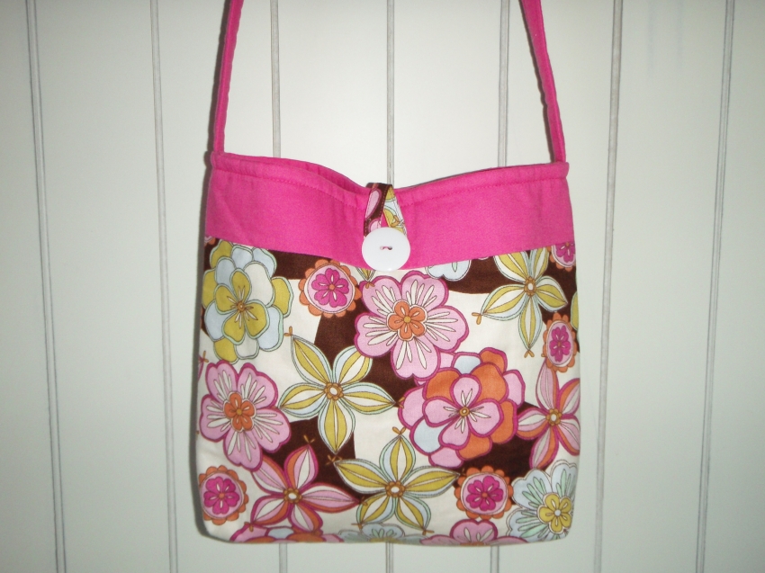 Vintage Flower Cross Body Bag Handmade Michigan